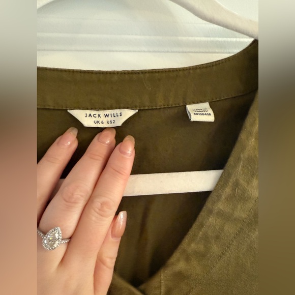 Gently Used Jack Wills Olive Dress - Picture 3 of 4